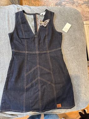 Old Navy x Anna Sui Denim Dress NWT Medium Butterfly Capsule Collection